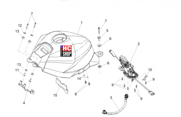 Aprilia RS 660 E5+ - Tank - Kraftstofftank