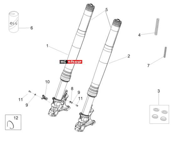 Aprilia RSV 4 1000 RF E4 ABS Radaufhängung Vorderradgabel Ohlins