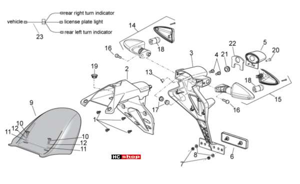 Aprilia Tuono V4 Factory 1100 Superpole Heckaufbau II