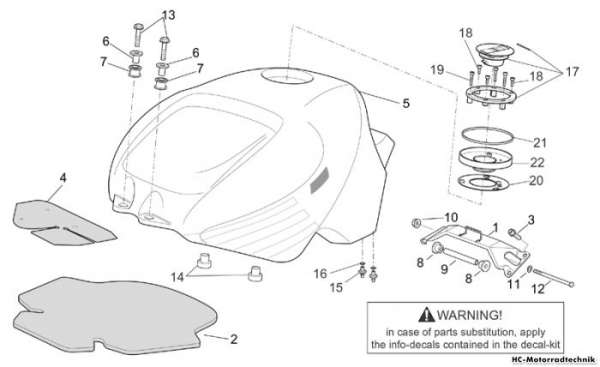 Aprilia Kraftstofftank Tuono 1000
