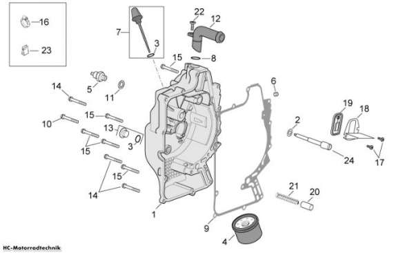 Aprilia Zuenderdeckel Atlantic Sprint 400/500