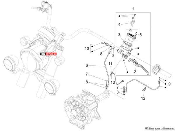 Moto Guzzi Kupplungssteuerung Cali 1400