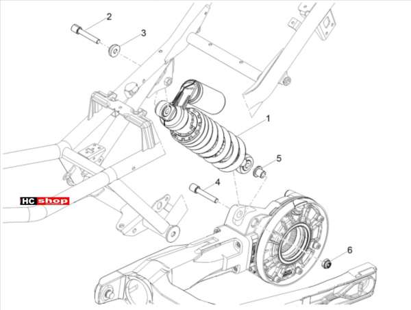 Moto Guzzi V85 TT TRAVEL PACK E4 ABS Radaufhängugen Stoßdämpfer