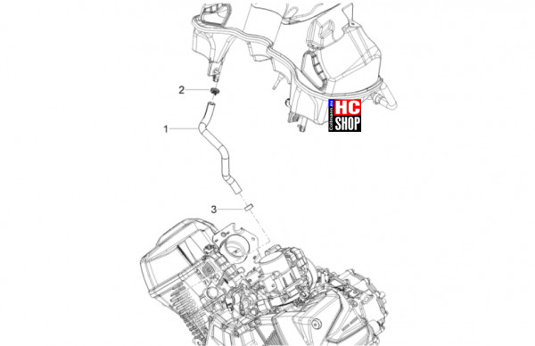 Moto Guzzi V100 Mandello Wind Tunnel E5+ - Motor - Anlage Blow-By
