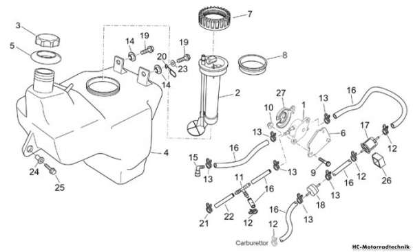 Aprilia Kraftstofftank Atlantic 125/200/250