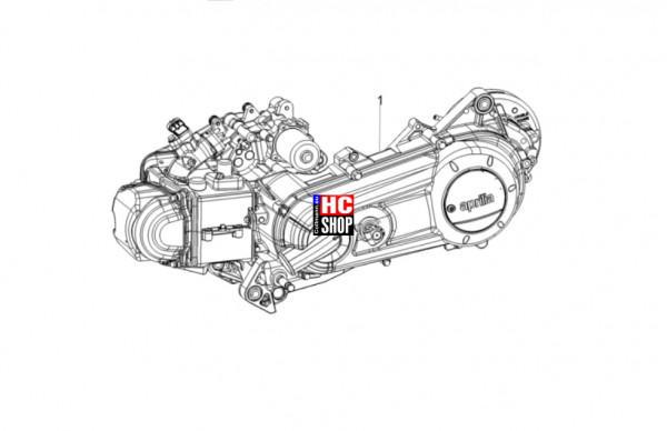 Aprilia SXR 50 E5+ - Motor - Motor komplett