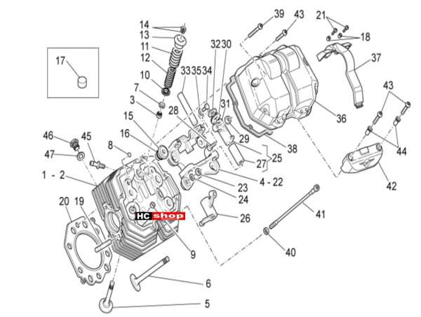 Moto Guzzi Zylinderkopf und Ventile Sport 1200
