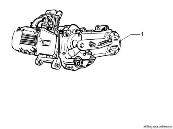 Piaggio Motor, komplett Fly 50 2T