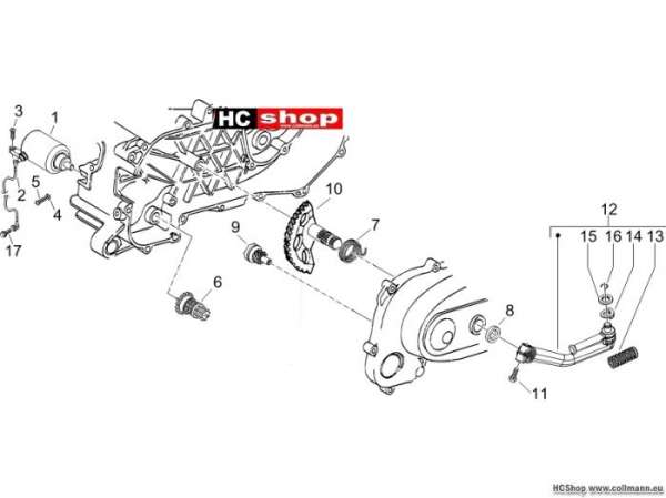 Gilera Starter - Elektrischer starter Stalker 50