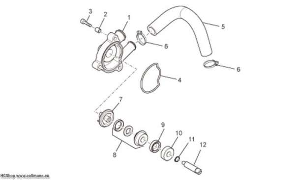 Aprilia Wasserpumpenritzel Scarabeo IE Light 125/200