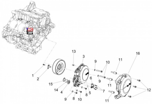 Aprilia RSV4 1100 Factory E5 - Motor - Zünderdeckel