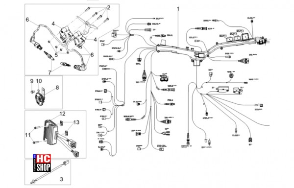 Moto Guzzi V85 TT E5 - Elektrische Anlage - Vorder Elektrische Anlage