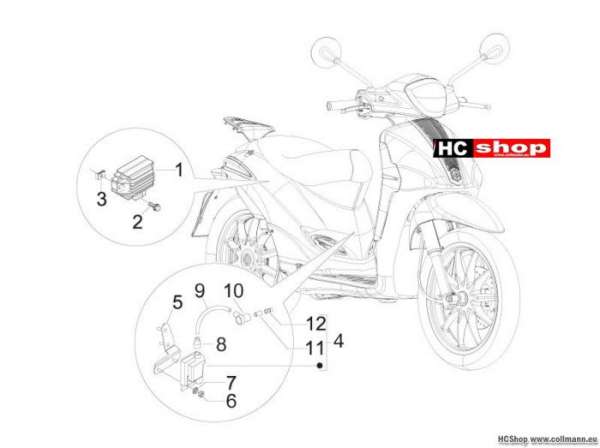 Piaggio Liberty 50 Spannungsreglerern