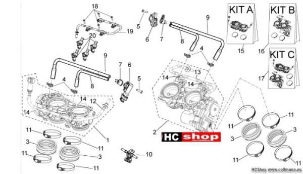 Aprilia Klappenkörper RSV4 R ABS