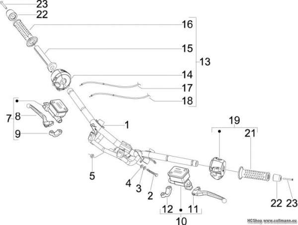Aprilia Lenker - Hauptbremszylinder SR MAX 125