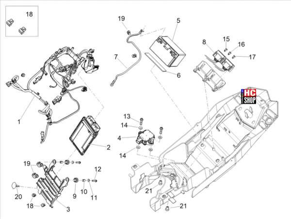 Aprilia Tuono 660 Factory Mittlere elektrische Anlage