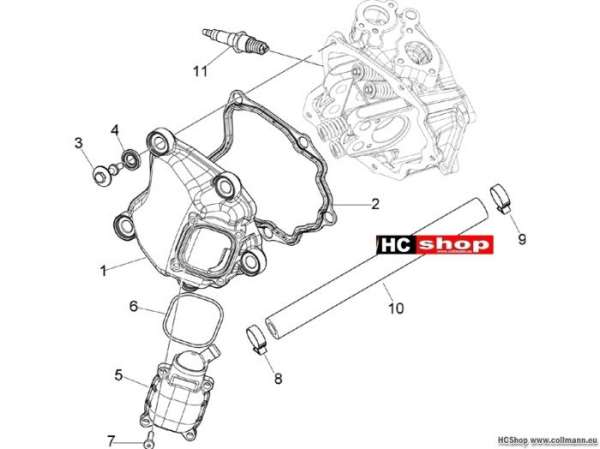 Gilera Zylinderkopfabdeckung Nexus 250