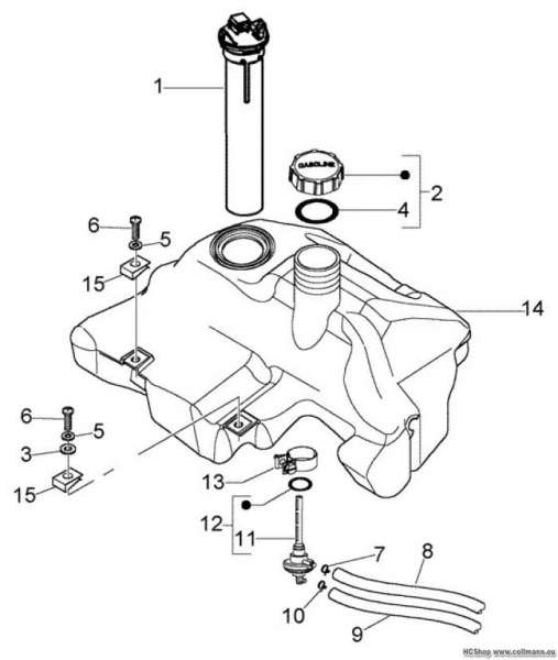 Vespa Kraftstofftank LX 50 2t