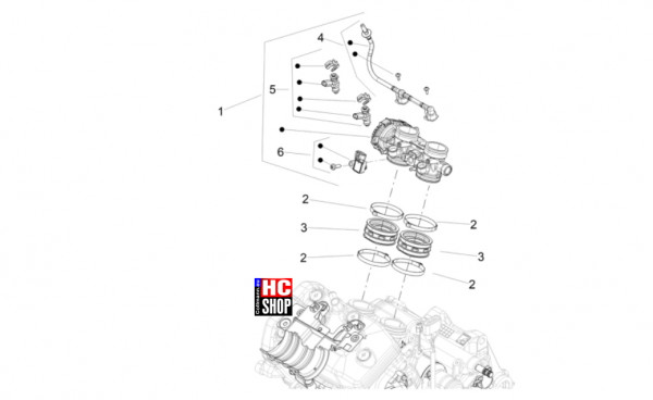 Aprilia RS 457 8V E5 - Motor - Klappenkörper