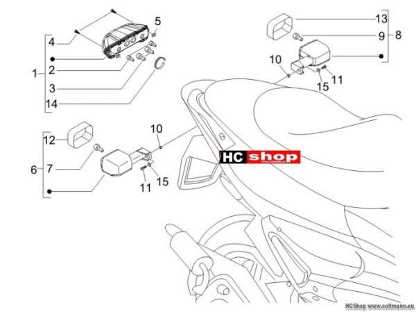Gilera Hinterleuchten - Blinkleuchten RUnner 50 Purejet