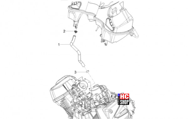 Moto Guzzi Stelvio E5+ - Motor - Anlage Blow-By