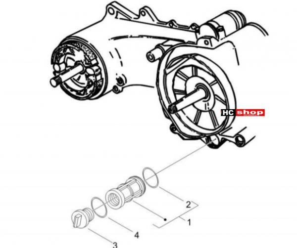 Vespa LX 50 4T Motor Schwungraddeckel