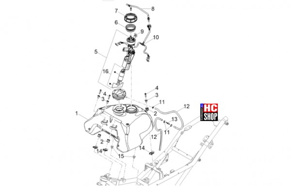 Moto Guzzi V85 TT E5 - Tank - Kraftstofftank