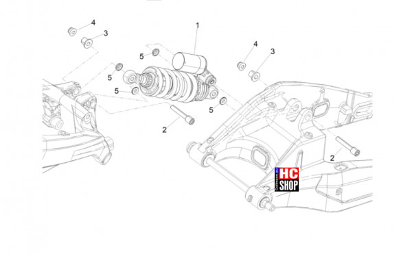 Aprilia RS 660 Factory E5+ - Radaufhängungen - Stoßdämpfer