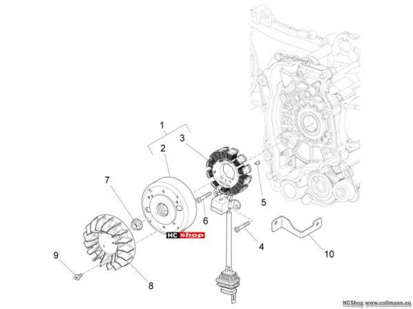 Piaggio Lichtmaschine Fly 50 4t 4v