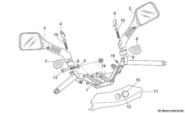 Aprilia Lenkstange Leonardo 125-150