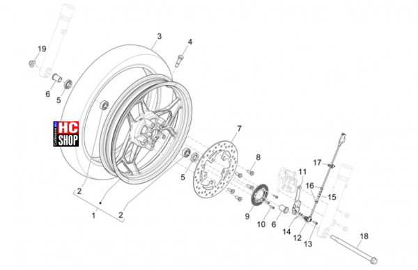 Piaggio Liberty 125 iget E5+ - Radaufhängungen - Vorderrad