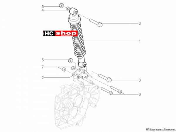 Aprilia Motard 125 Hintere Radaufhängung - Stoßdämpfer