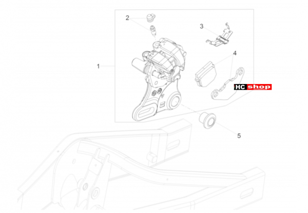 Aprilia RS 125 Replica 4T E4 ABS Bremsanlage Hinterradbremszange