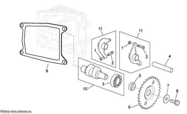 Aprilia Ventilschaltung Scarabeo 4T E3 100