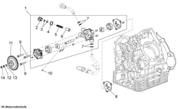 Moto Guzzi Ölpumpe Griso V 8V 1200