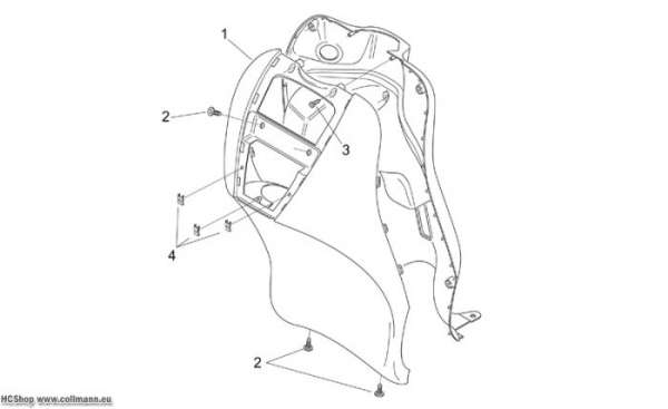Aprilia Frontverkleidung Scarabeo 2T (eng. Minarelli) 50