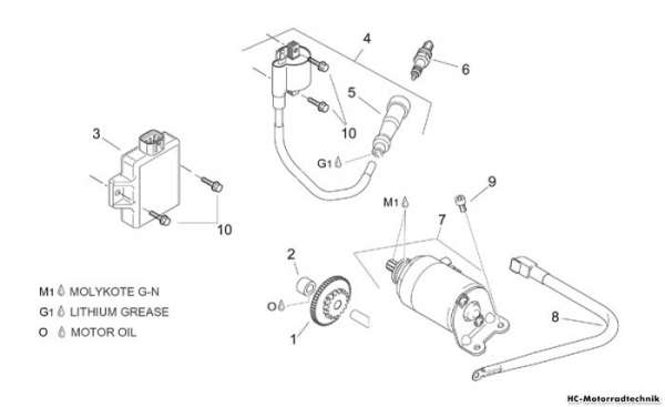 Aprilia Startermotor Leonardo 125-150