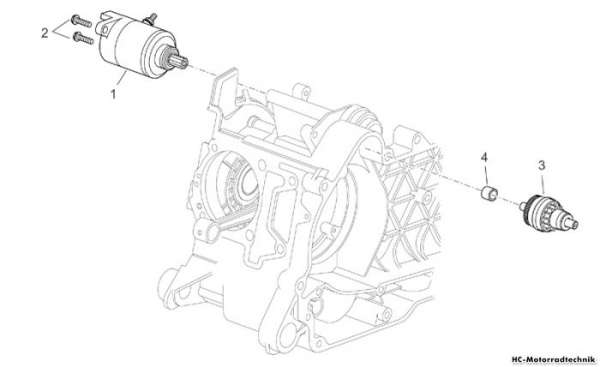 Aprilia Startermotor I Atlantic 125/200/250