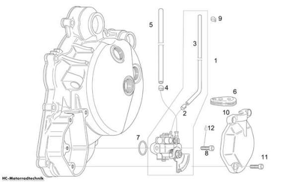 Aprilia Ölpumpe RS E2 / E3 125