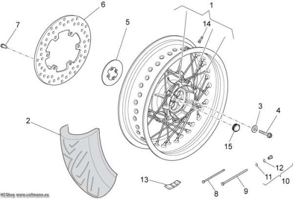 Moto Guzzi SE Hinterrad Griso V 8V 1200