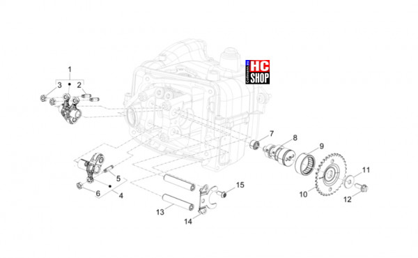 Vespa Sprint S 50 E5 - Motor - Schwinghebelhalterung