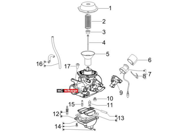 Piaggio Liberty 125 2V Motor Vergaserkomponenten
