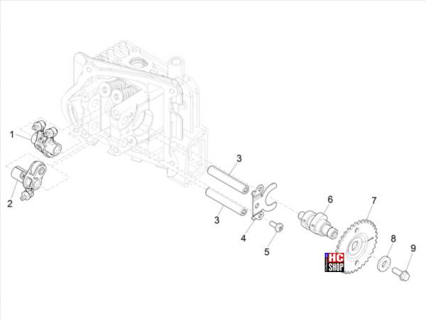 Piaggio Liberty 50 IGET E5 Motor Schwinghebelhalterung
