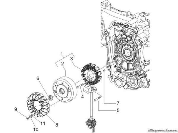 Vespa Lichtmaschine LX 125 4T