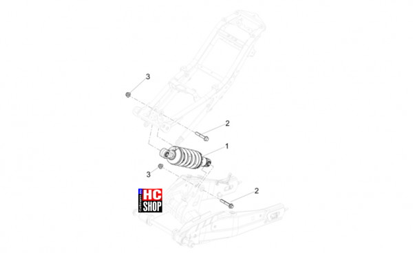 Aprilia RS 457 8V E5 - Radaufhängungen - Stoßdämpfer