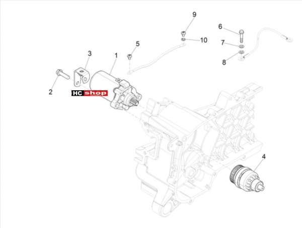 Piaggio Zip 50 4T E4 - Motor Starter