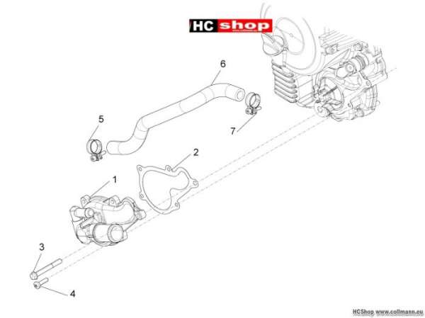 Piaggio Wasserpumpe X10 350 4t 4v i.e. e3