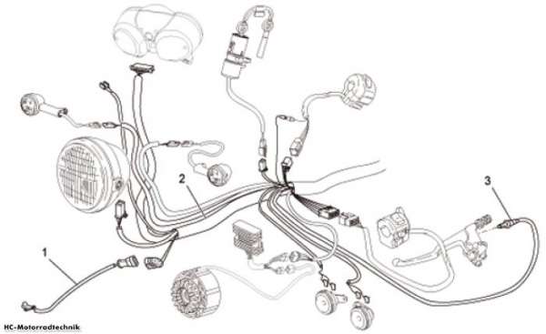 Moto Guzzi Vorder Elektrische Anlage Nevada Classic IE 750