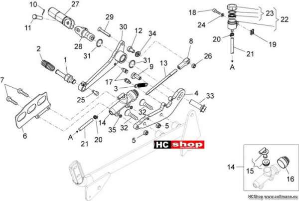 Moto Guzzi V7 Racer Hinterradbremspumpe