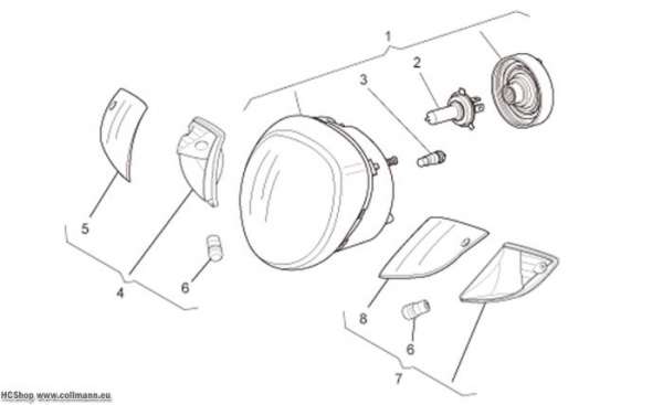 Aprilia Scheinwerfer Scarabeo IE Light 125/200